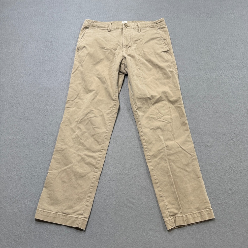 GAP Chino Pants Men's‎ 32x30 Khaki Tan Straight Fit Loose Fit Mid Rise Trousers